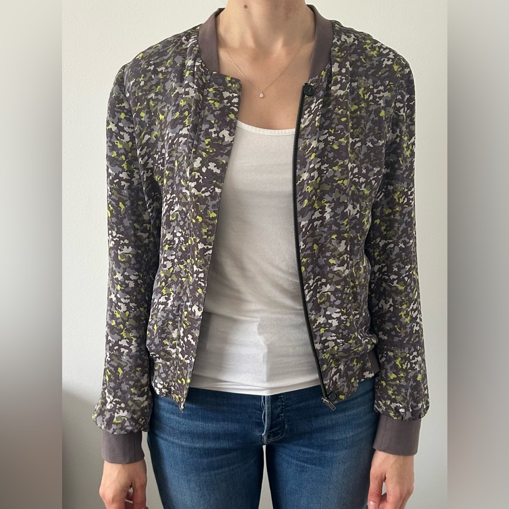 Joie bomber jacket in camouflage print - size small